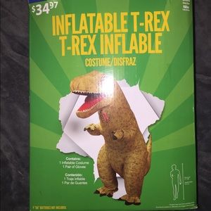 Inflatable T. rex suit